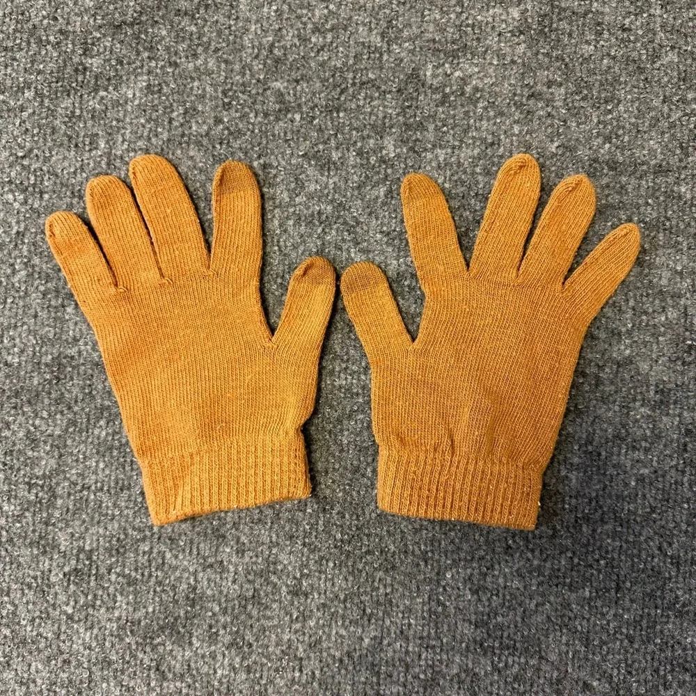 Wild Fable Gloves Womens One Size Orange Knit Stretch Ribbed Cuffs Warm Winter